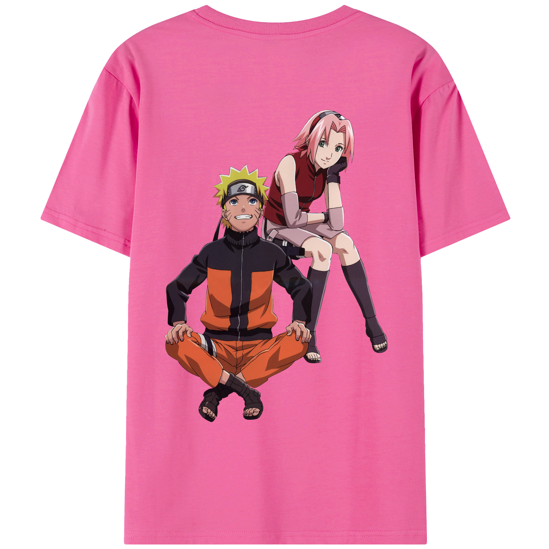 （画像用） NARUTO -ナルト- うずまき ナルト Uzumaki Naruto レディース半袖Tシャツ(バックプリント)